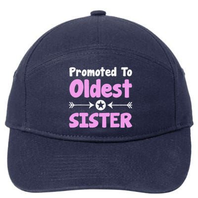 Promoted To Oldest Sister Older Sister Mother's Day 7-Panel Snapback Hat