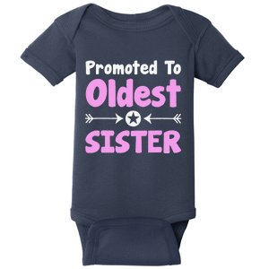 Promoted To Oldest Sister Older Sister Mother's Day Baby Bodysuit