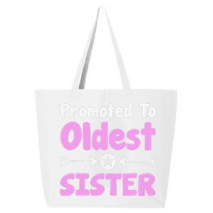 Promoted To Oldest Sister Older Sister Mother's Day 25L Jumbo Tote