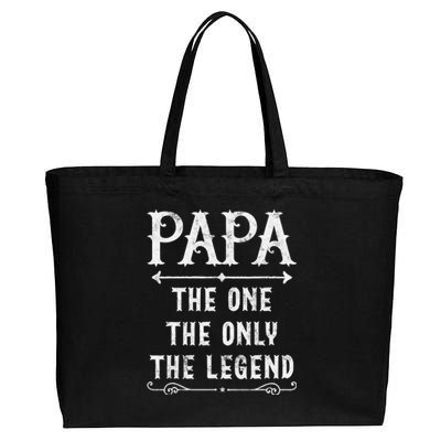 Papa The One The Only The Legend Father's Day Gift For Papa Cotton Canvas Jumbo Tote