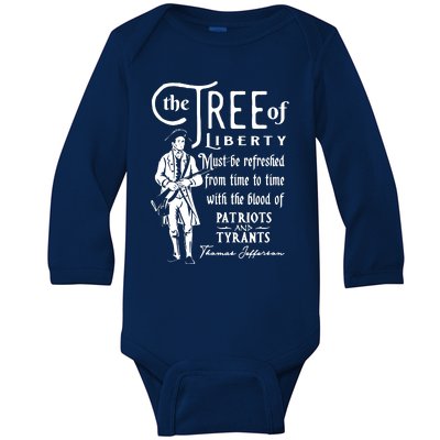 Patriotic Tree Of Liberty Conservative Freedom Baby Long Sleeve Bodysuit