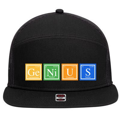 Periodic Table Of Elements 7 Panel Mesh Trucker Snapback Hat