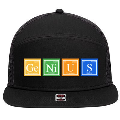 Periodic Table Of Elements 7 Panel Mesh Trucker Snapback Hat