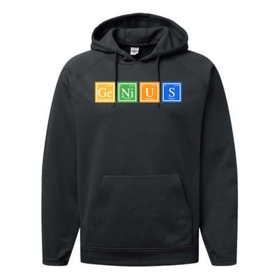 Periodic Table Of Elements Performance Fleece Hoodie