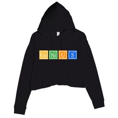 Periodic Table Of Elements Crop Fleece Hoodie