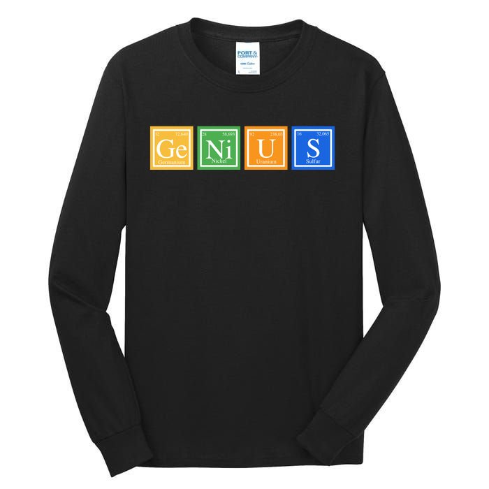 Periodic Table Of Elements Tall Long Sleeve T-Shirt