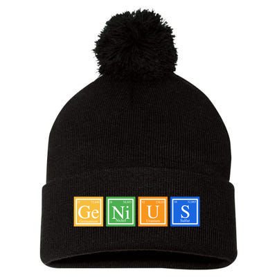 Periodic Table Of Elements Pom Pom 12in Knit Beanie
