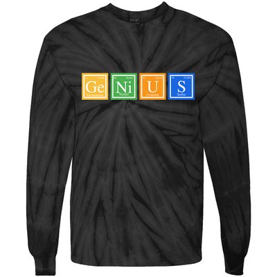 Periodic Table Of Elements Tie-Dye Long Sleeve Shirt