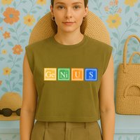 Periodic Table Of Elements Garment-Dyed Women's Muscle Tee