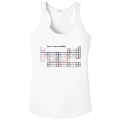 Periodic Table Of The Elements Watercolor Science Art Ladies PosiCharge Competitor Racerback Tank