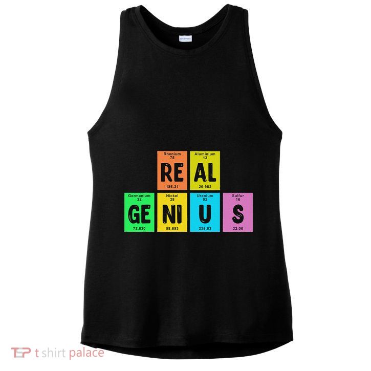 Periodic Table Of Elements Real Genius Ladies PosiCharge Tri-Blend Wicking Tank