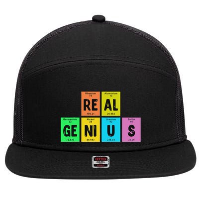 Periodic Table Of Elements Real Genius 7 Panel Mesh Trucker Snapback Hat