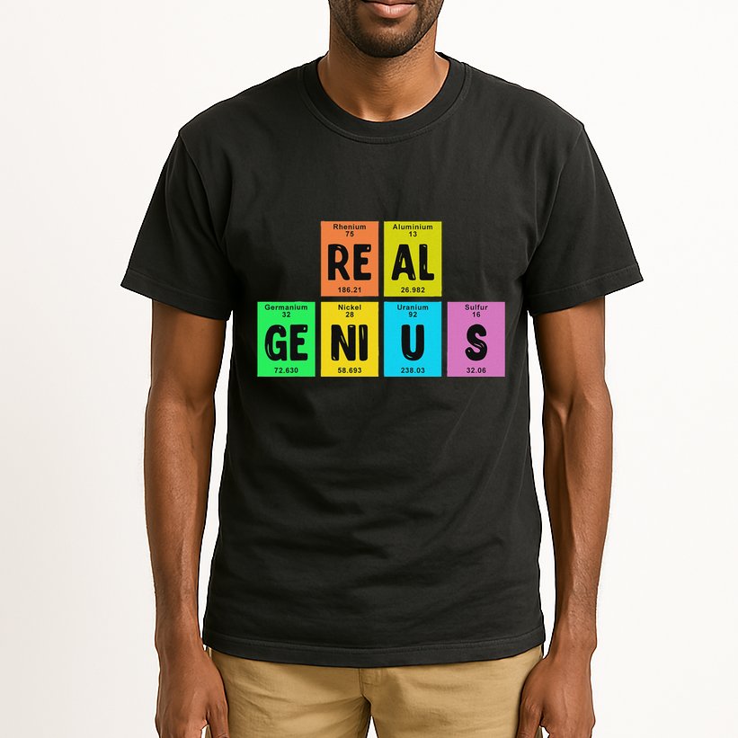 Periodic Table Of Elements Real Genius Tall T-Shirt