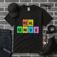 Periodic Table Of Elements Real Genius Tall T-Shirt