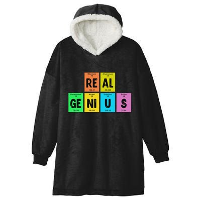 Periodic Table Of Elements Real Genius Hooded Wearable Blanket