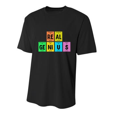 Periodic Table Of Elements Real Genius Youth Performance Sprint T-Shirt