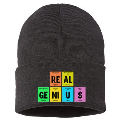 Periodic Table Of Elements Real Genius Sustainable Knit Beanie