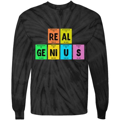 Periodic Table Of Elements Real Genius Tie-Dye Long Sleeve Shirt
