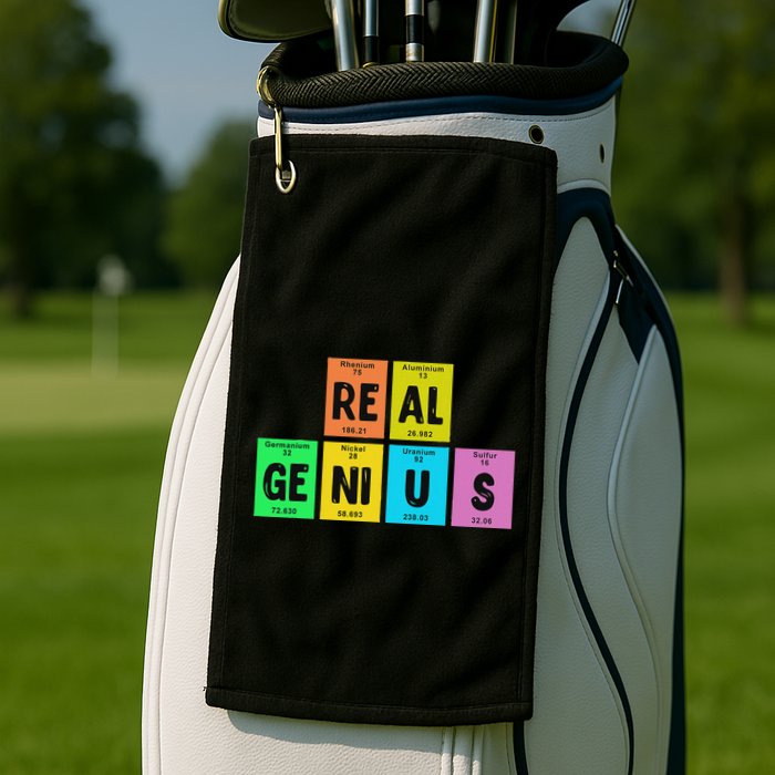 Periodic Table Of Elements Real Genius Golf Towel