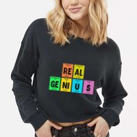 Periodic Table Of Elements Real Genius Cropped Pullover Crew