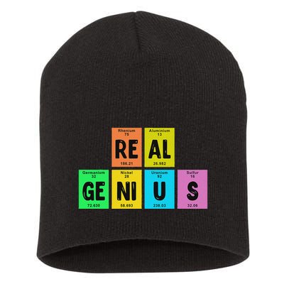 Periodic Table Of Elements Real Genius Short Acrylic Beanie