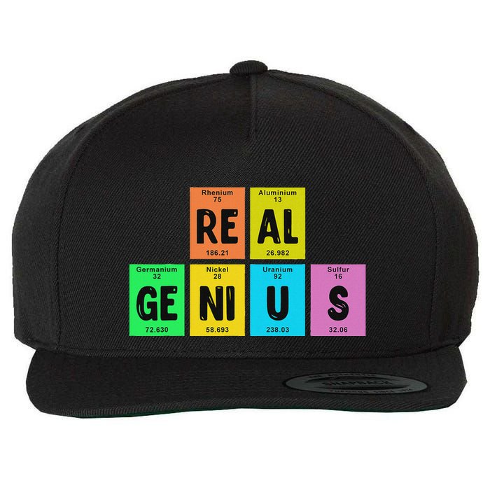 Periodic Table Of Elements Real Genius Wool Snapback Cap