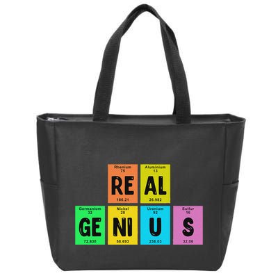 Periodic Table Of Elements Real Genius Zip Tote Bag