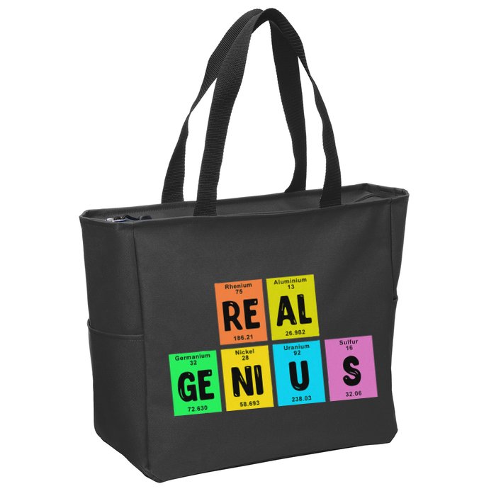Periodic Table Of Elements Real Genius Zip Tote Bag