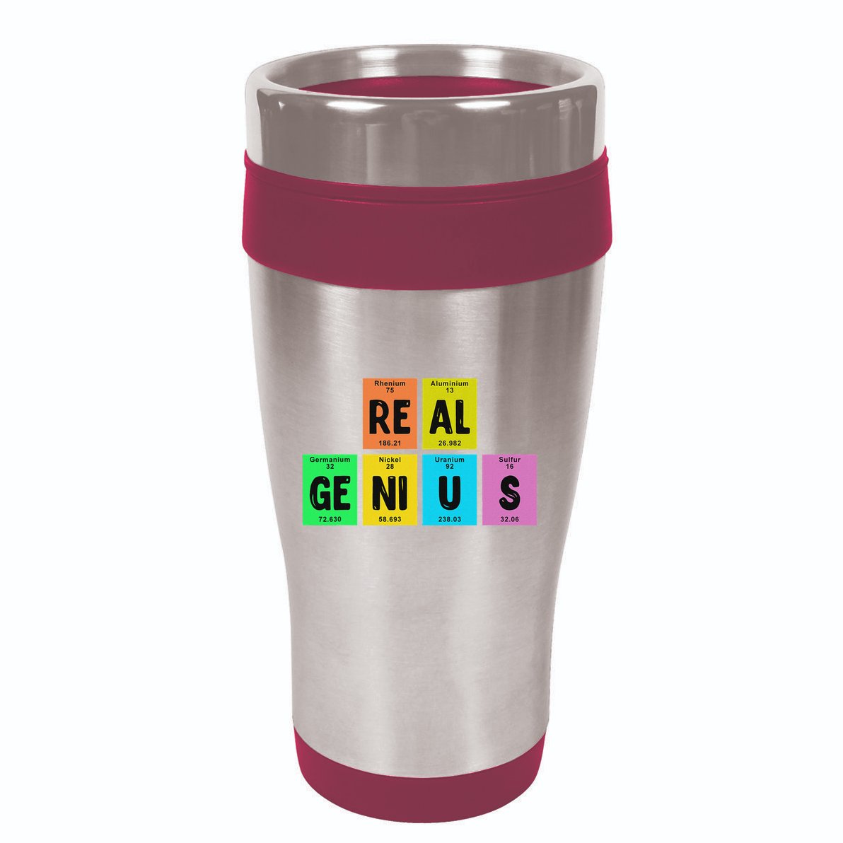 Periodic Table Of Elements Real Genius 16oz Travel Tumbler