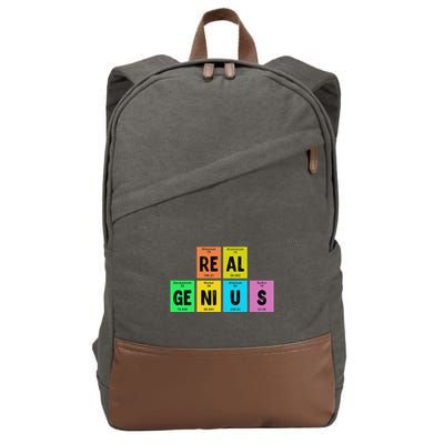 Periodic Table Of Elements Real Genius Cotton Canvas Backpack