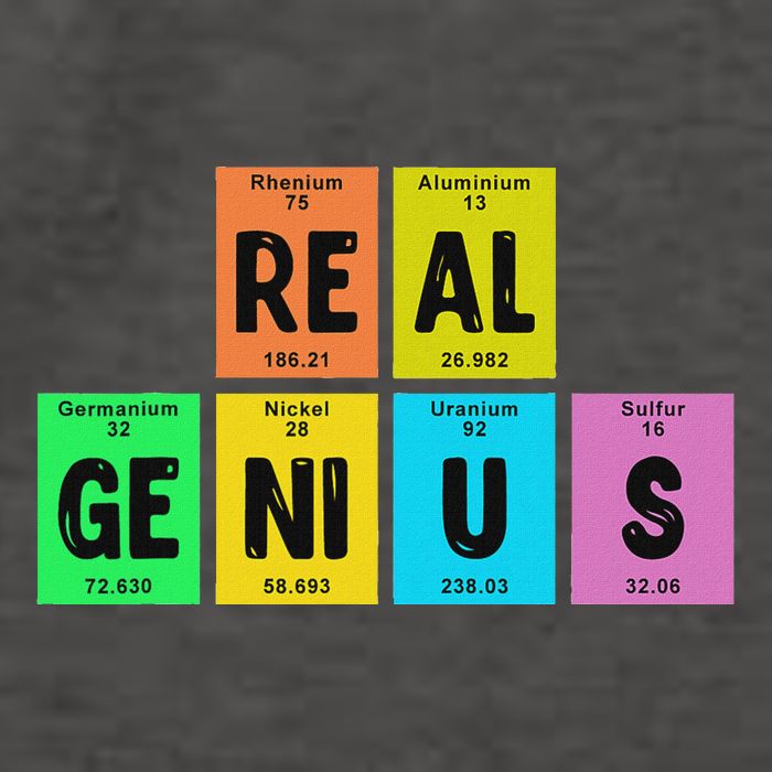 Periodic Table Of Elements Real Genius Vector Backpack