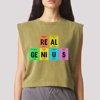 Periodic Table Of Elements Real Genius Garment-Dyed Women's Muscle Tee