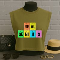 Periodic Table Of Elements Real Genius Garment-Dyed Women's Muscle Tee