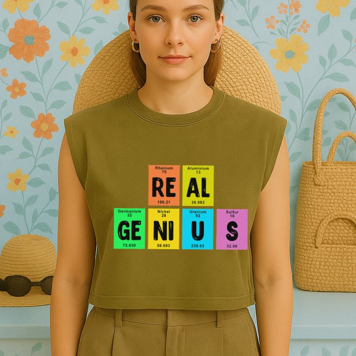 Periodic Table Of Elements Real Genius Garment-Dyed Women's Muscle Tee