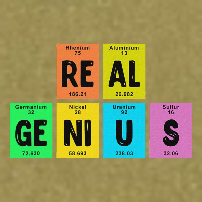 Periodic Table Of Elements Real Genius Garment-Dyed Women's Muscle Tee