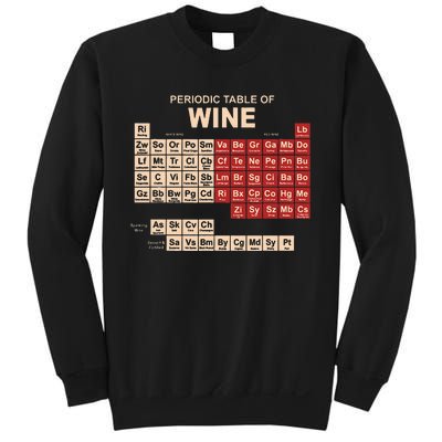 Periodic Table Of Wine Chemistry Periodic Table Geek Nerd Sweatshirt