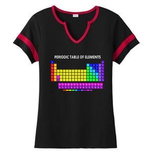 Periodic Table Of The Elements Chemists Nerd Chemistry Lover Ladies Halftime Notch Neck Tee