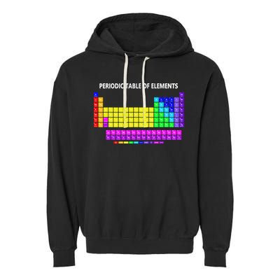 Periodic Table Of The Elements Chemists Nerd Chemistry Lover Garment-Dyed Fleece Hoodie