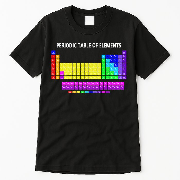 Periodic Table Of The Elements Chemists Nerd Chemistry Lover Tall T-Shirt
