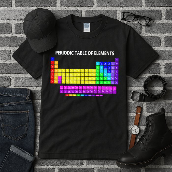 Periodic Table Of The Elements Chemists Nerd Chemistry Lover Tall T-Shirt