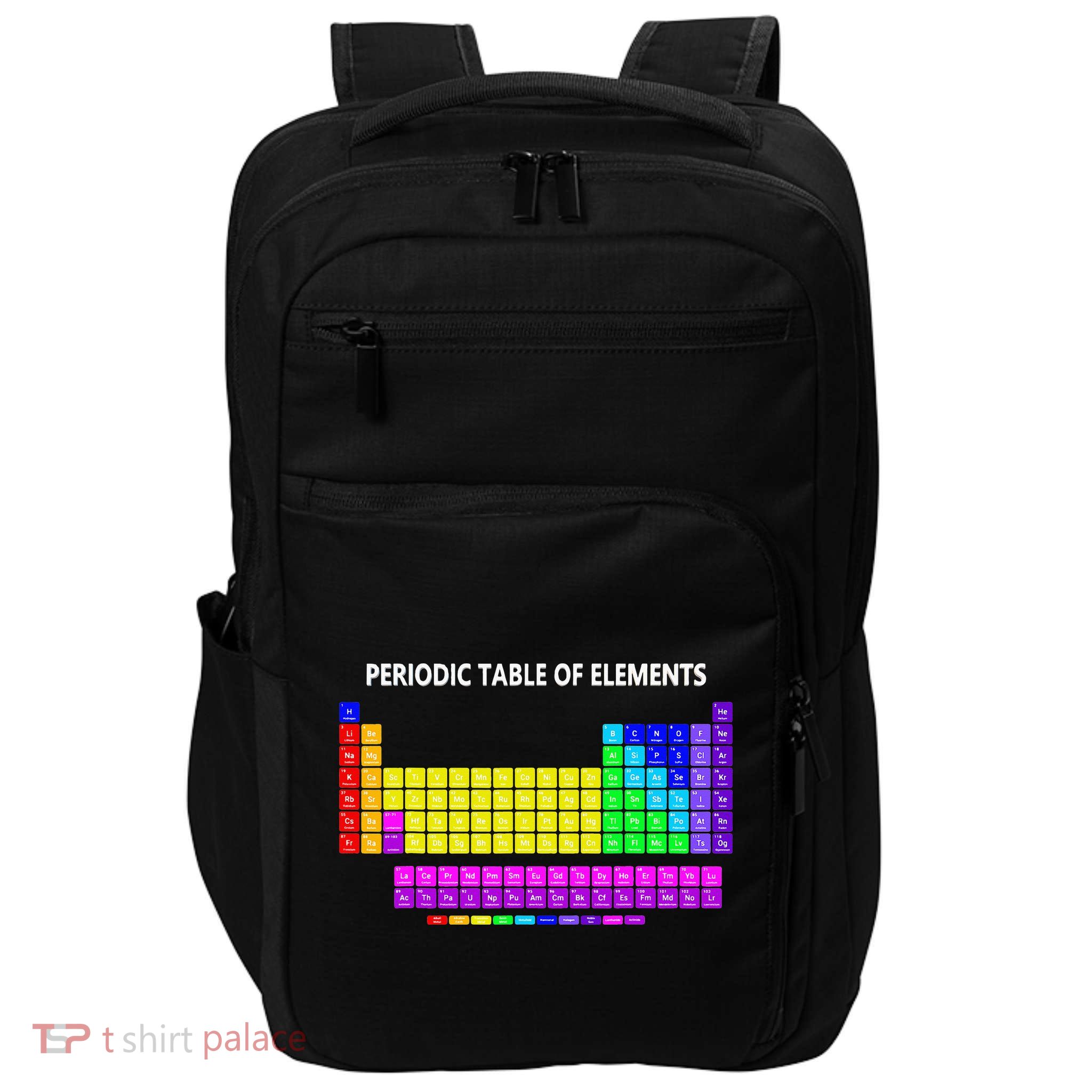 Periodic Table Of The Elements Chemists Nerd Chemistry Lover Impact Tech Backpack