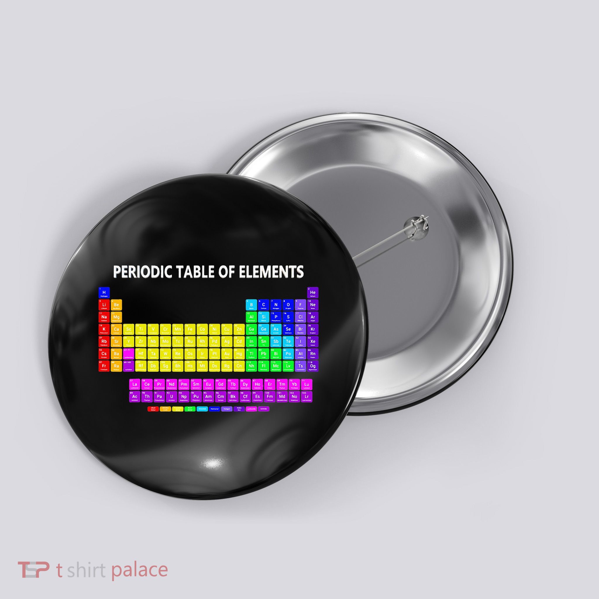 Periodic Table Of The Elements Chemists Nerd Chemistry Lover Button