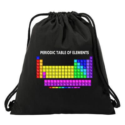 Periodic Table Of The Elements Chemists Nerd Chemistry Lover Drawstring Bag