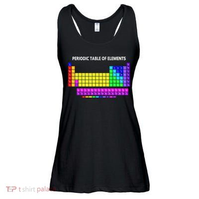 Periodic Table Of The Elements Chemists Nerd Chemistry Lover Ladies Essential Flowy Tank
