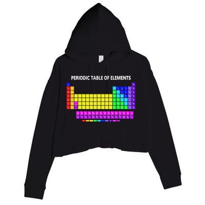 Periodic Table Of The Elements Chemists Nerd Chemistry Lover Crop Fleece Hoodie