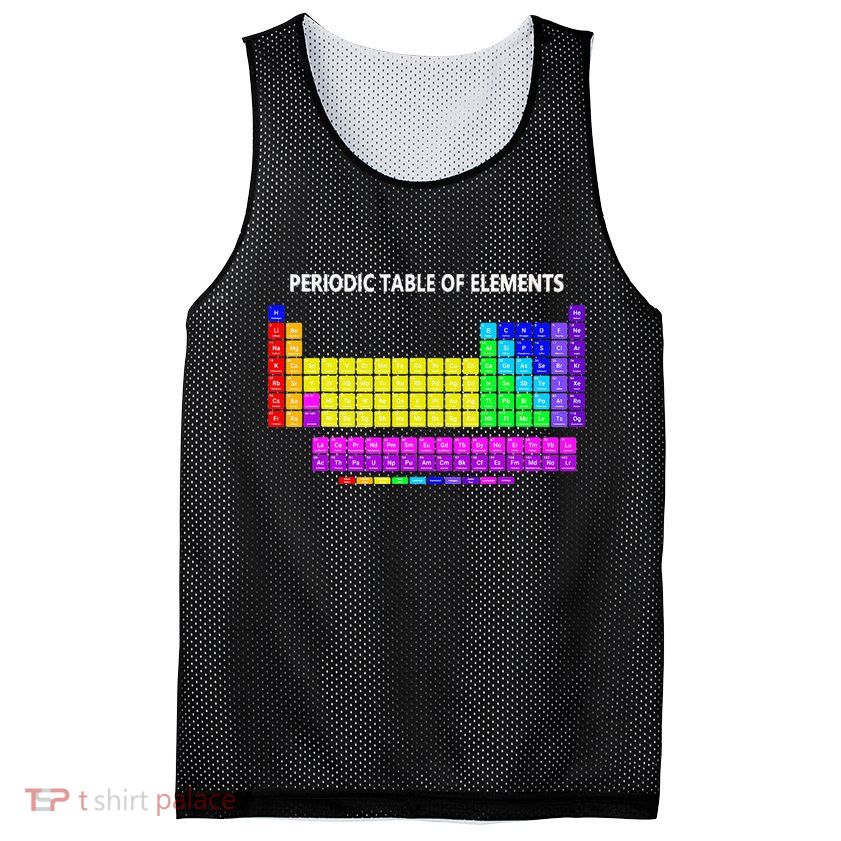 Periodic Table Of The Elements Chemists Nerd Chemistry Lover Mesh Reversible Basketball Jersey Tank