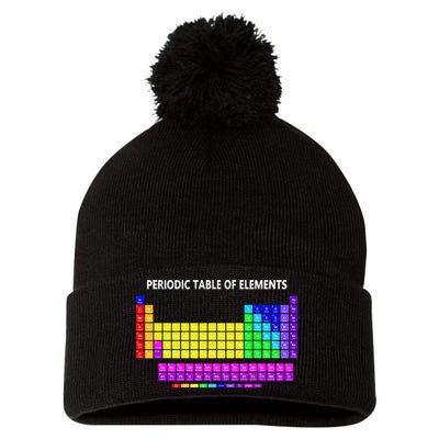 Periodic Table Of The Elements Chemists Nerd Chemistry Lover Pom Pom 12in Knit Beanie