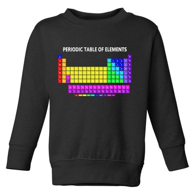 Periodic Table Of The Elements Chemists Nerd Chemistry Lover Toddler Sweatshirt