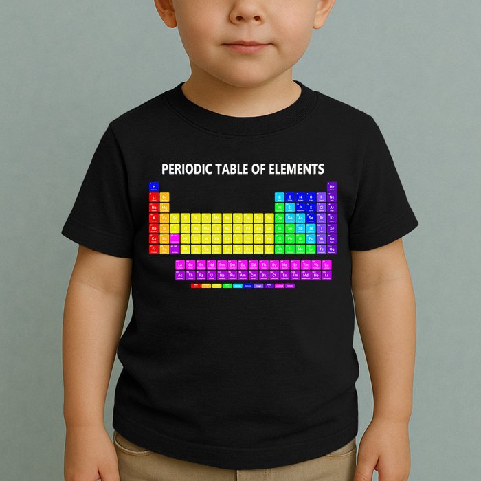 Periodic Table Of The Elements Chemists Nerd Chemistry Lover Toddler T-Shirt