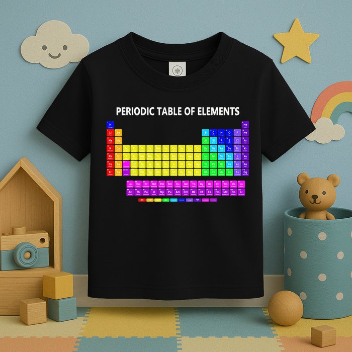 Periodic Table Of The Elements Chemists Nerd Chemistry Lover Toddler T-Shirt